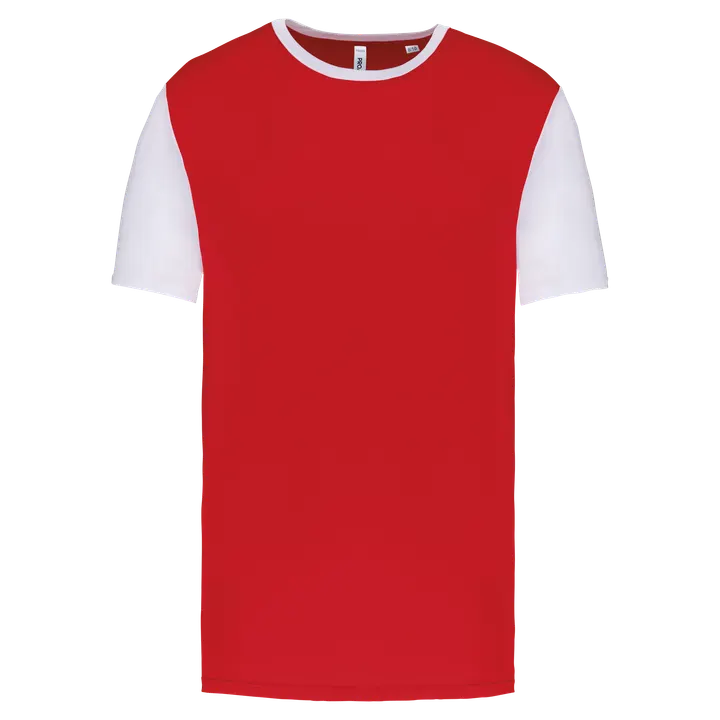Kinder-Multisport-Kurzarmtrikot zweifarbig Sporty Red / White