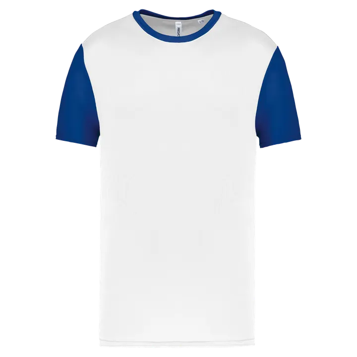 Kinder-Multisport-Kurzarmtrikot zweifarbig White / Dark Royal Blue