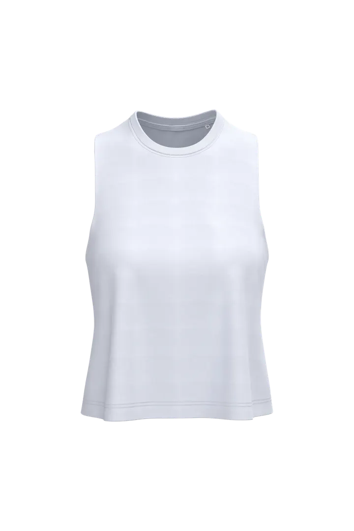 Débardeur crop Triblend femme White