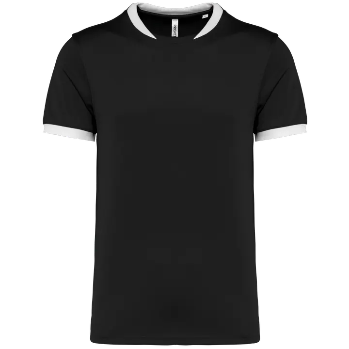 Rugby-Trikot mit kurzen Ärmeln, Unisex Black