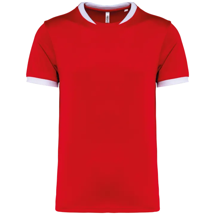 Rugby-Trikot mit kurzen Ärmeln, Unisex Sporty Red