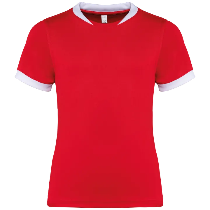 Rugby-Trikot mit kurzen Ärmeln für Kinder Sporty Red