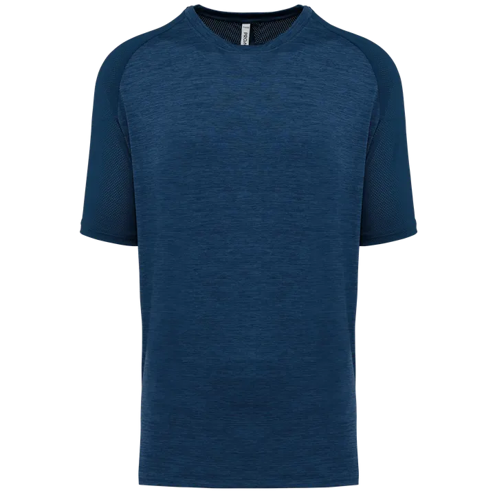 Zweifarbiges Padel Herren-T-Shirt mit Raglanärmeln Sporty Navy / Marl Sporty Navy