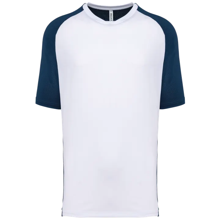 Zweifarbiges Padel Herren-T-Shirt mit Raglanärmeln Sporty Navy / White