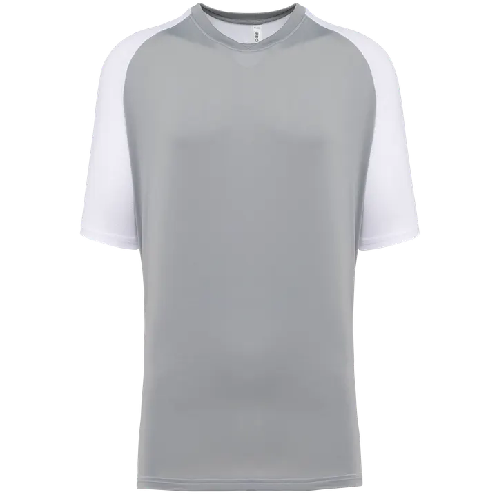 Zweifarbiges Padel Herren-T-Shirt mit Raglanärmeln White / Fine Grey