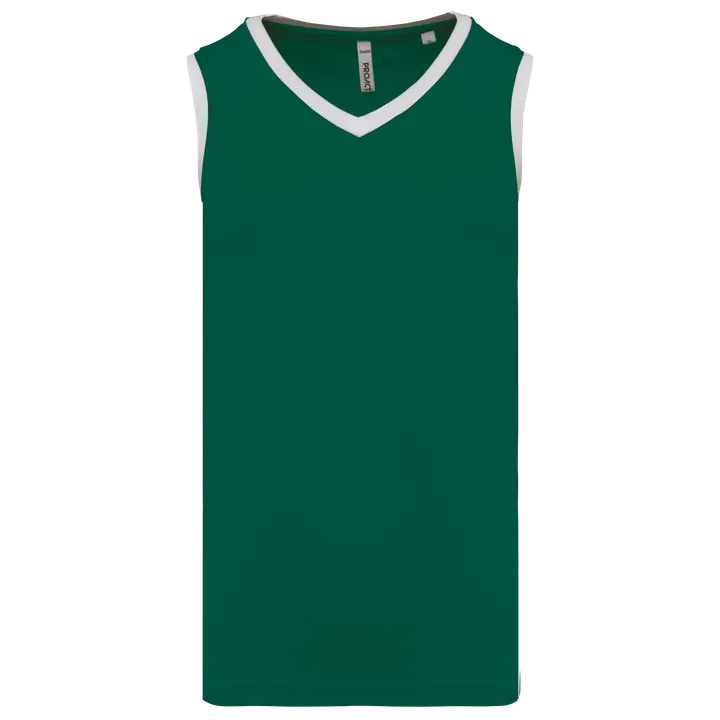 Herren Basketball Trikot Dark Green / White
