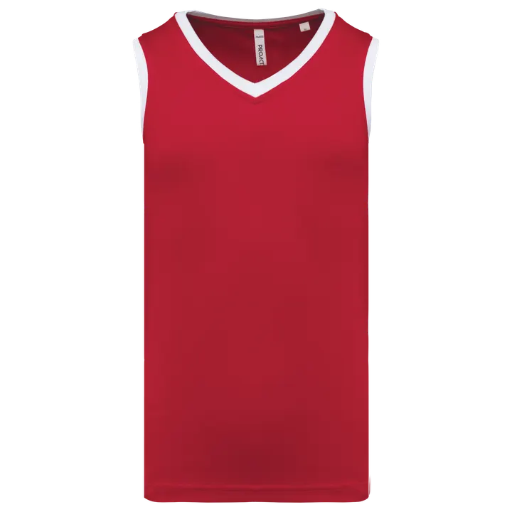 Herren Basketball Trikot Sporty Red / White