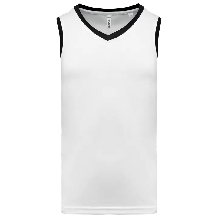 Herren Basketball Trikot White / Black