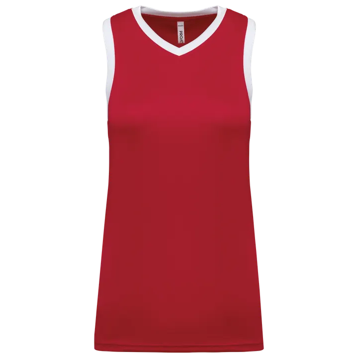 Damen Basketball Trikot Sporty Red / White