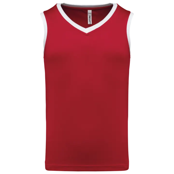 Kinder Basketball Trikot Sporty Red / White