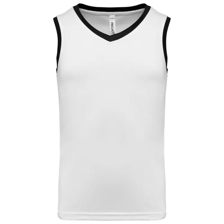 Kinder Basketball Trikot White / Black