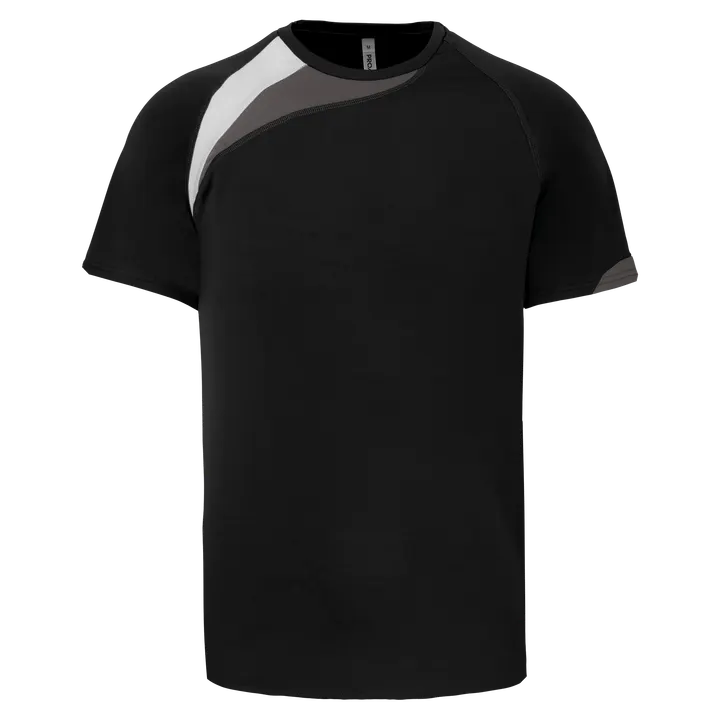 Maillot multisport manches courtes unisexe Black / White / Storm Grey