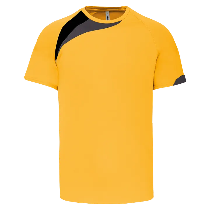 Maillot multisport manches courtes unisexe Sporty yellow/Black/Storm grey