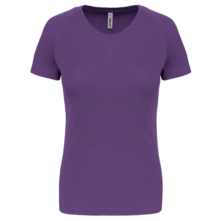 Damen Basic Sport Funktionsshirt Kurzarm Violet