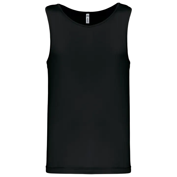 Herren Basic Sport Funktionsshirt ärmellos Black