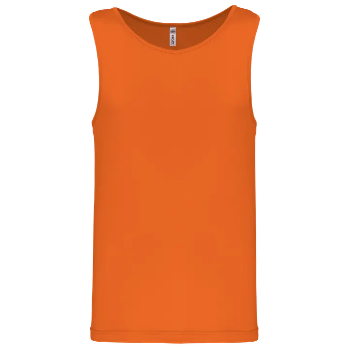 Herren Basic Sport Funktionsshirt ärmellos Fluorescent Orange