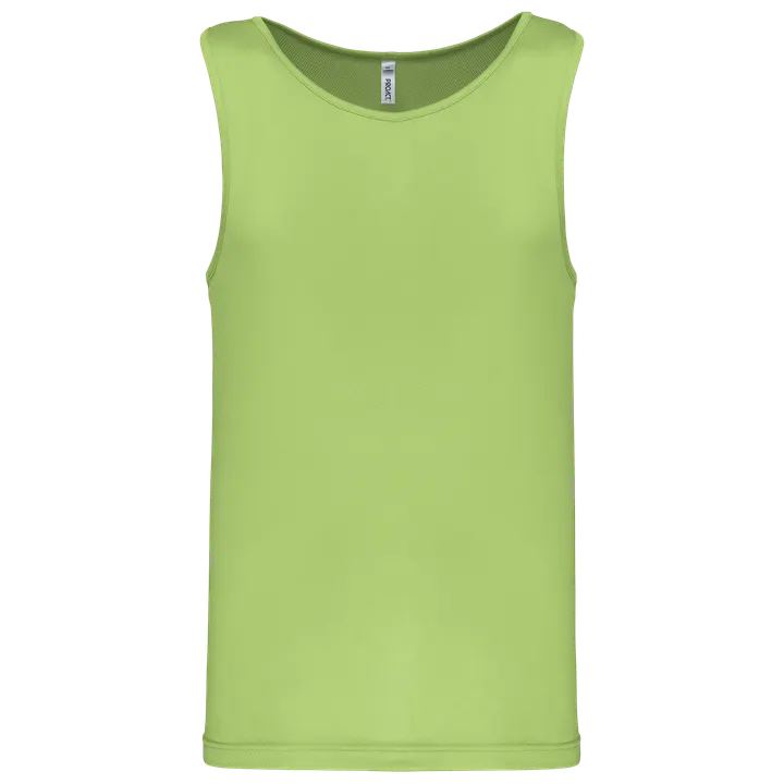Herren Basic Sport Funktionsshirt ärmellos Lime