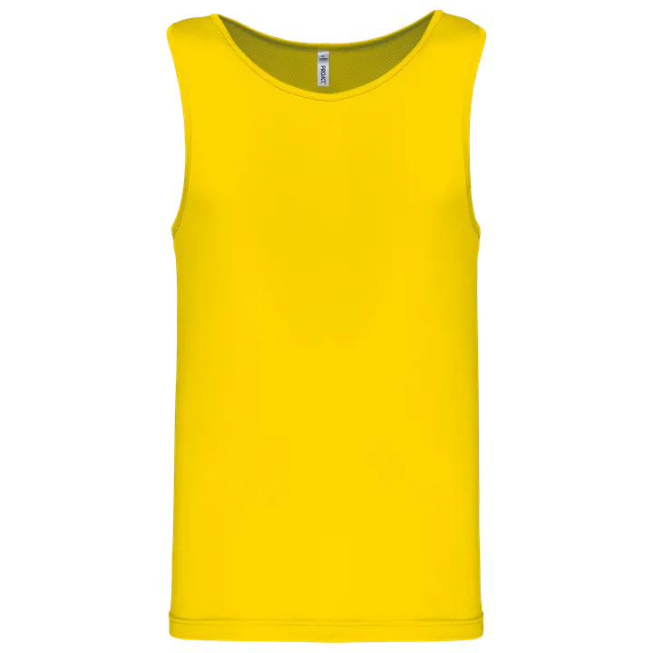 Herren Basic Sport Funktionsshirt ärmellos True Yellow
