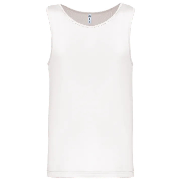 Herren Basic Sport Funktionsshirt ärmellos White