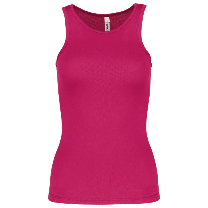 Damen Basic Sport Funktionsshirt ärmellos Fuchsia