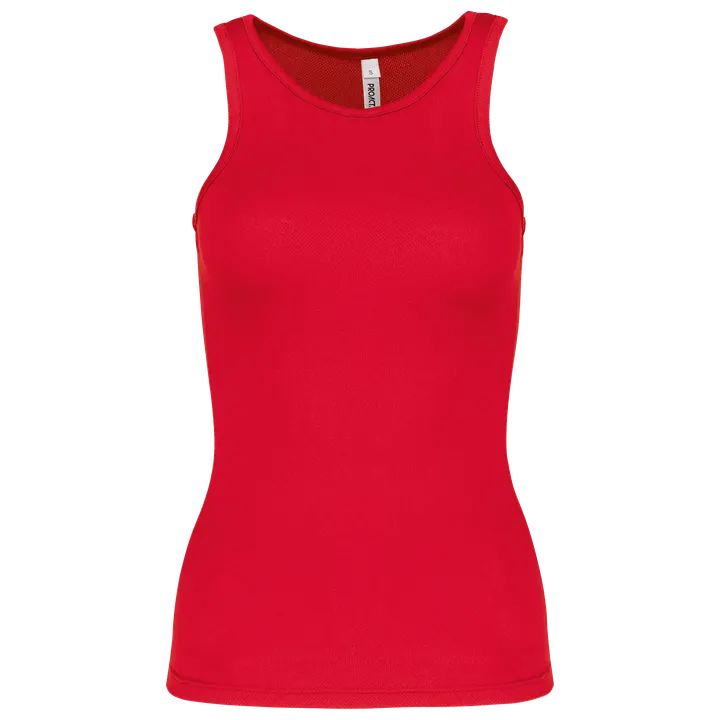 Damen Basic Sport Funktionsshirt ärmellos Red