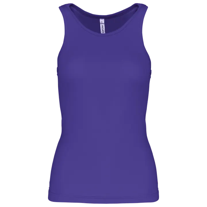 Damen Basic Sport Funktionsshirt ärmellos Violet