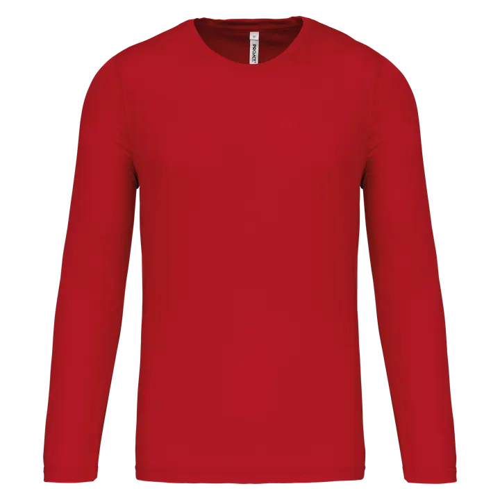 Herren Basic Sport Funktionsshirt Langarm Red