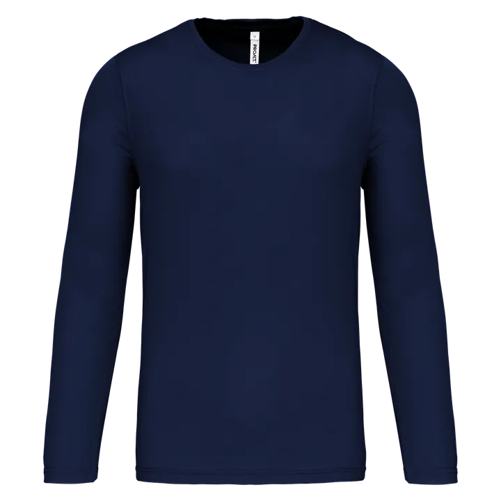 Herren Basic Sport Funktionsshirt Langarm Sporty Navy