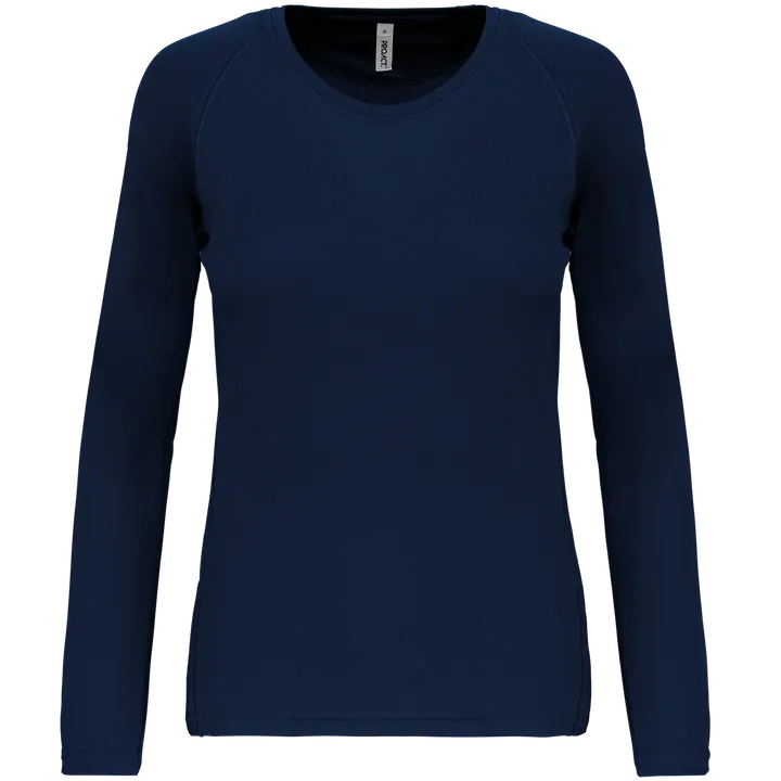 Damen Basic Sport Funktionsshirt Langarm Sporty Navy