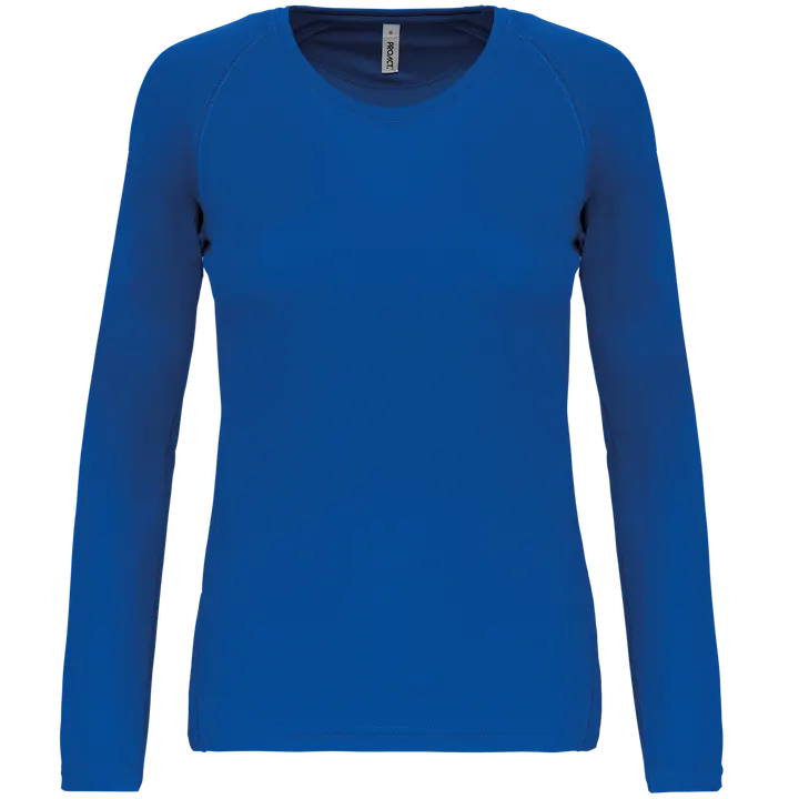 Damen Basic Sport Funktionsshirt Langarm Sporty Royal Blue
