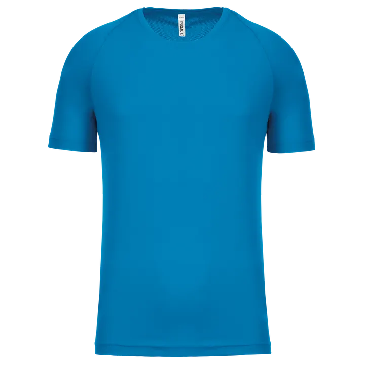 Kinder Basic Sport Funktionsshirt Kurzarm Aqua Blue