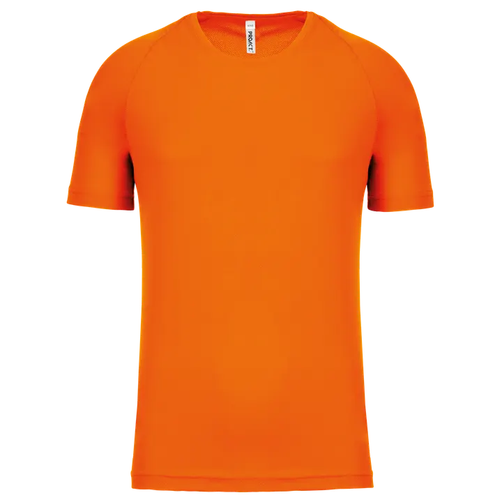 Kinder Basic Sport Funktionsshirt Kurzarm Fluorescent Orange