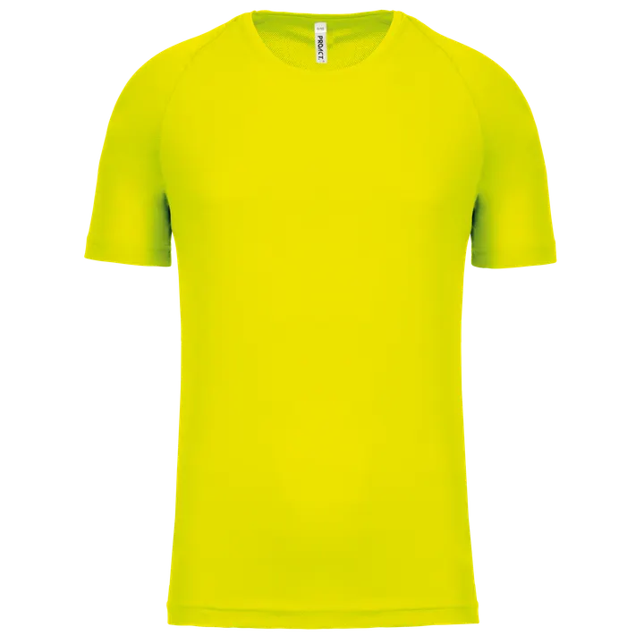 Kinder Basic Sport Funktionsshirt Kurzarm Fluorescent Yellow