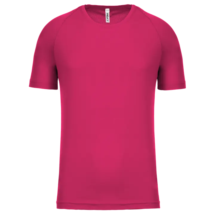 Kinder Basic Sport Funktionsshirt Kurzarm Fuchsia