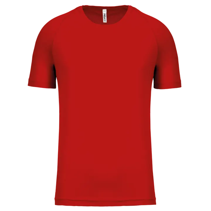 Kinder Basic Sport Funktionsshirt Kurzarm Red
