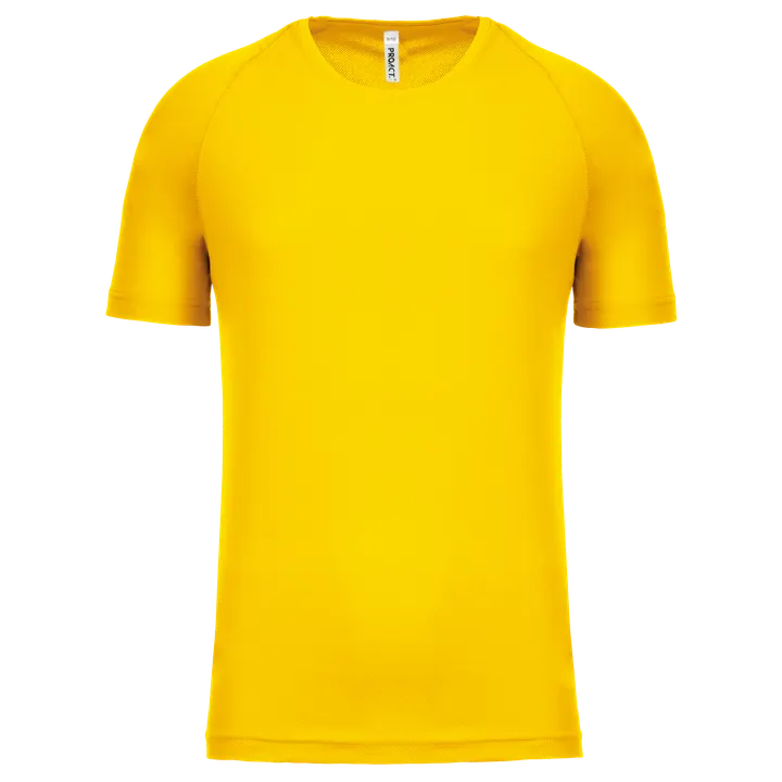 Kinder Basic Sport Funktionsshirt Kurzarm True Yellow