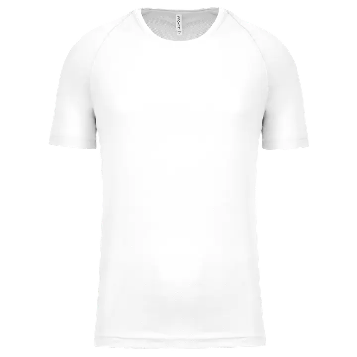 Kinder Basic Sport Funktionsshirt Kurzarm White
