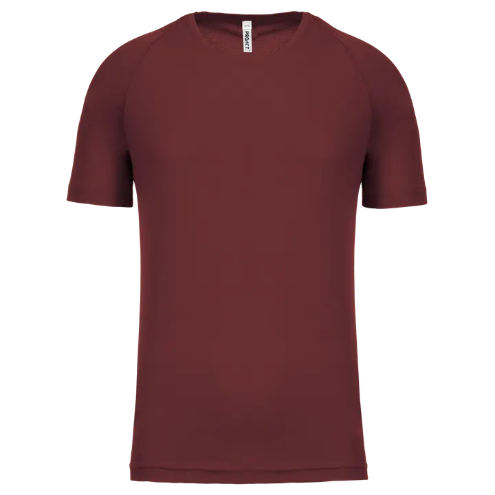 Kinder Basic Sport Funktionsshirt Kurzarm Wine