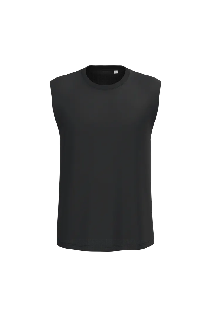 Unisex Tank Top T-shirt Black