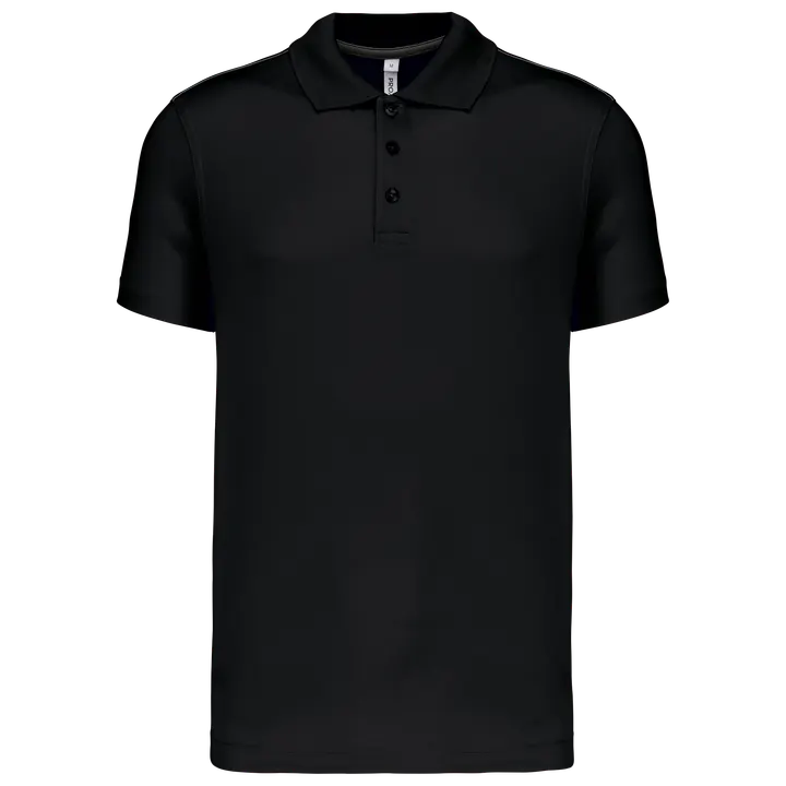Kurzarm Herren Polo Quick Dry Black