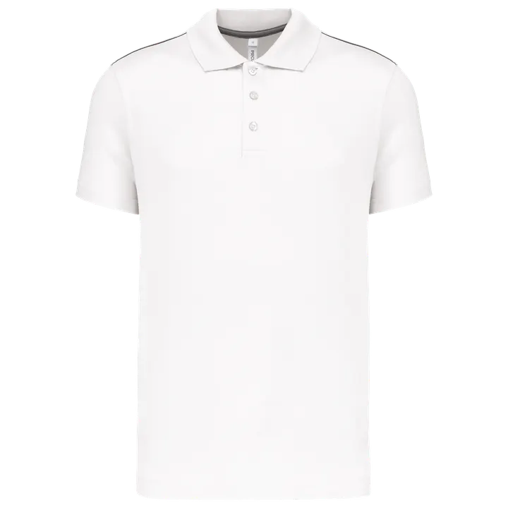 Kurzarm Herren Polo Quick Dry White