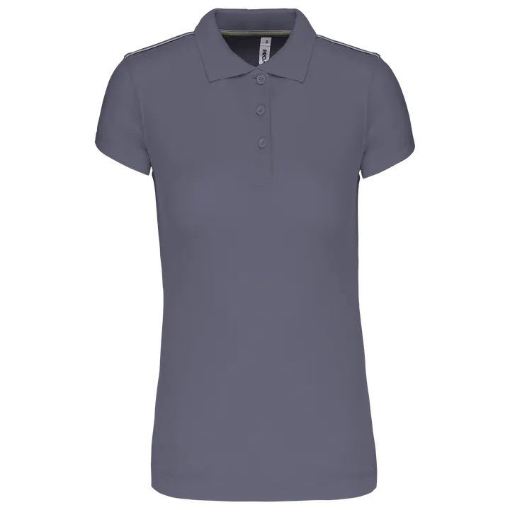 Kurzarm Damen Polo Quick Dry sporty grey