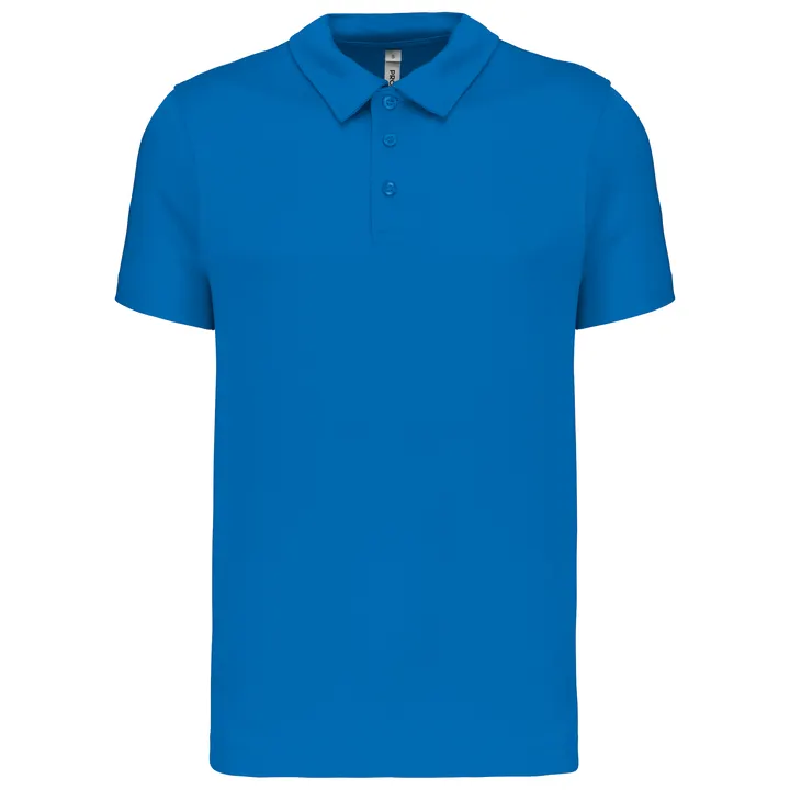 Herren Sport Funktions-Poloshirt Aqua Blue