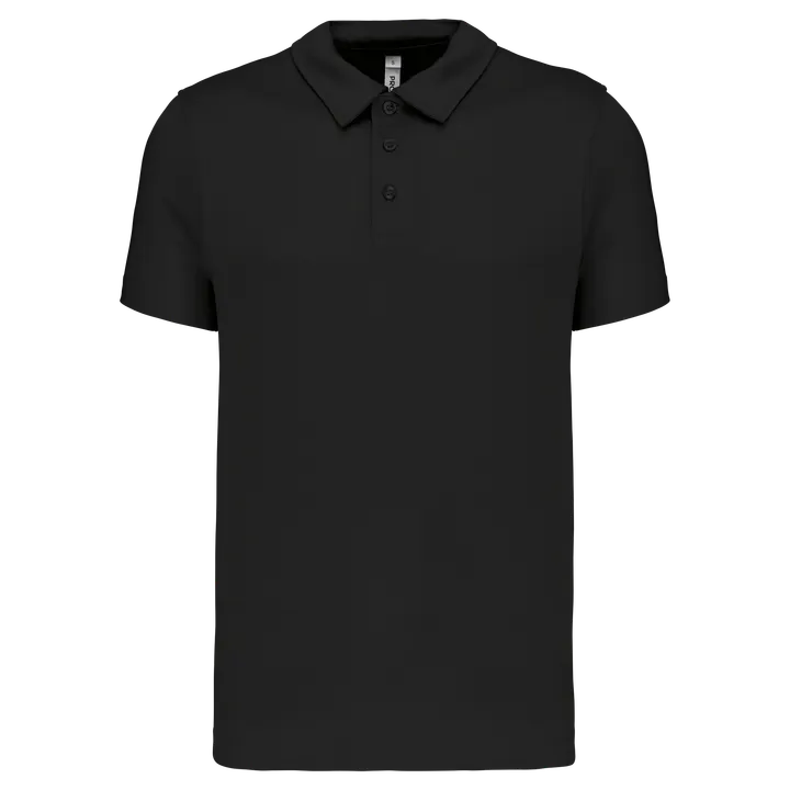 Herren Sport Funktions-Poloshirt Black
