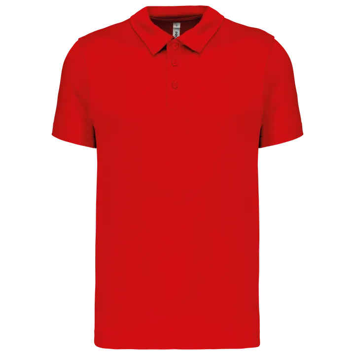Herren Sport Funktions-Poloshirt Red
