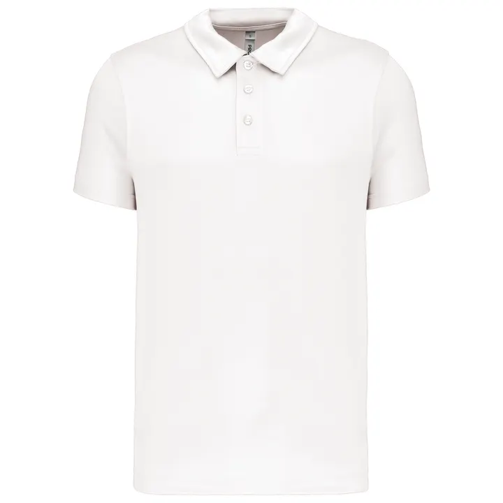 Herren Sport Funktions-Poloshirt White