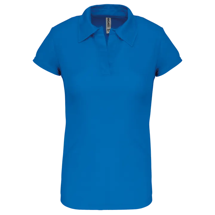Damen Sport Funktions-Poloshirt Aqua Blue