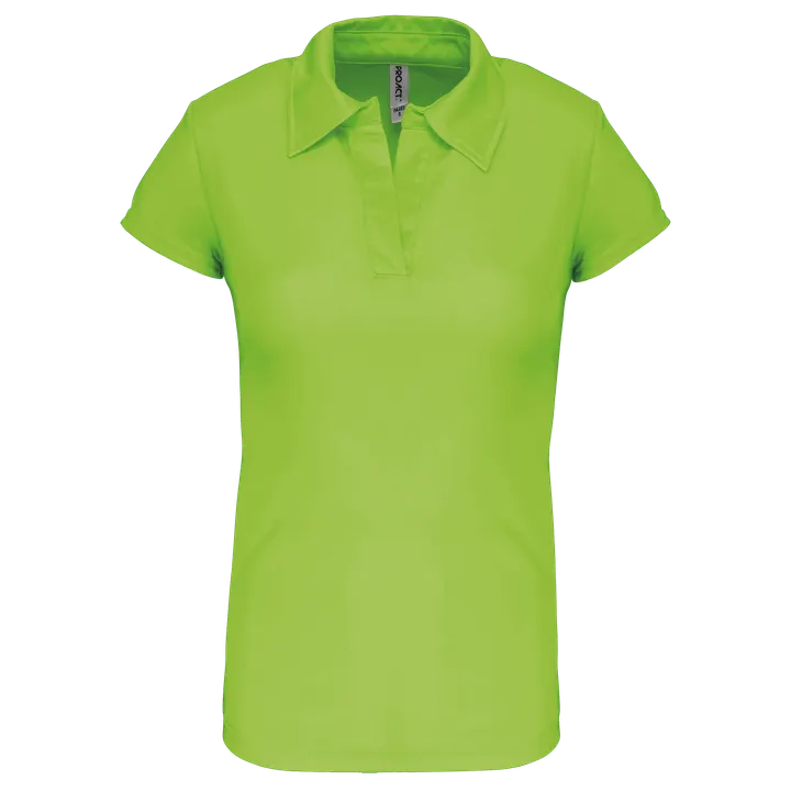 Damen Sport Funktions-Poloshirt Lime