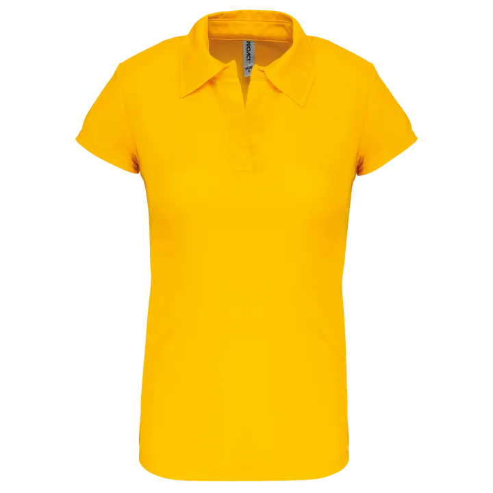 Damen Sport Funktions-Poloshirt True Yellow
