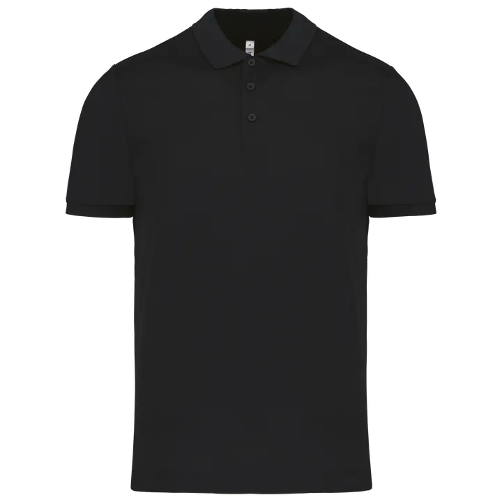 Herren Performance Piqué-Polohemd Black